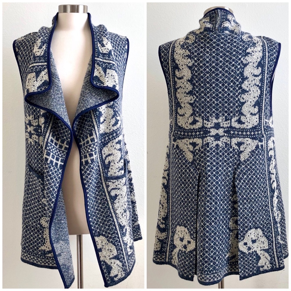 YAIRA | Boho Damask Sweater Vest